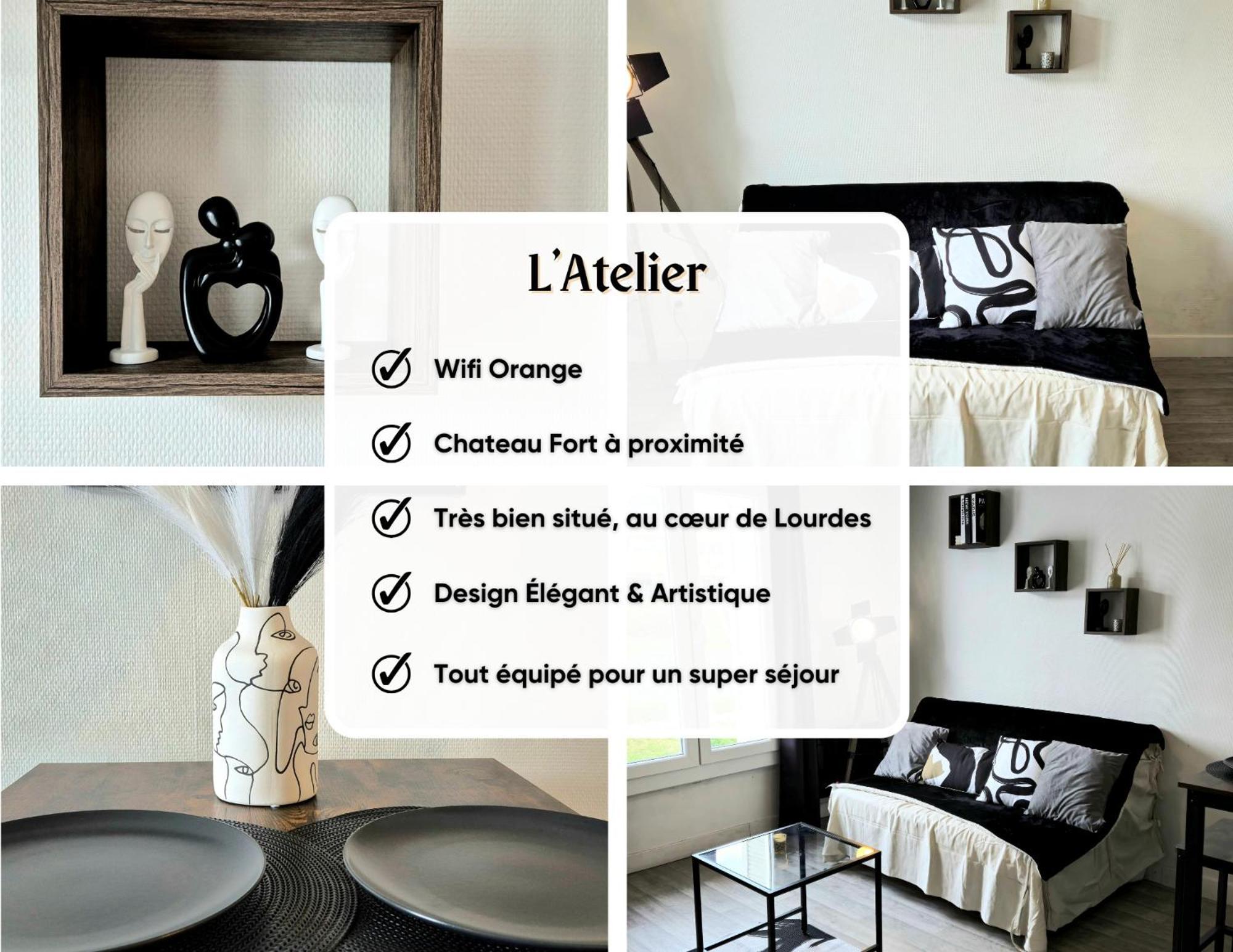L'Atelier-T2 Proche Du Centre-Wifi-Parking Lägenhet Lourdes Exteriör bild